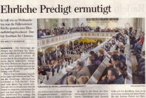 Zeitungsartikel Himmelfahrtsgottesdienst Falkenstein